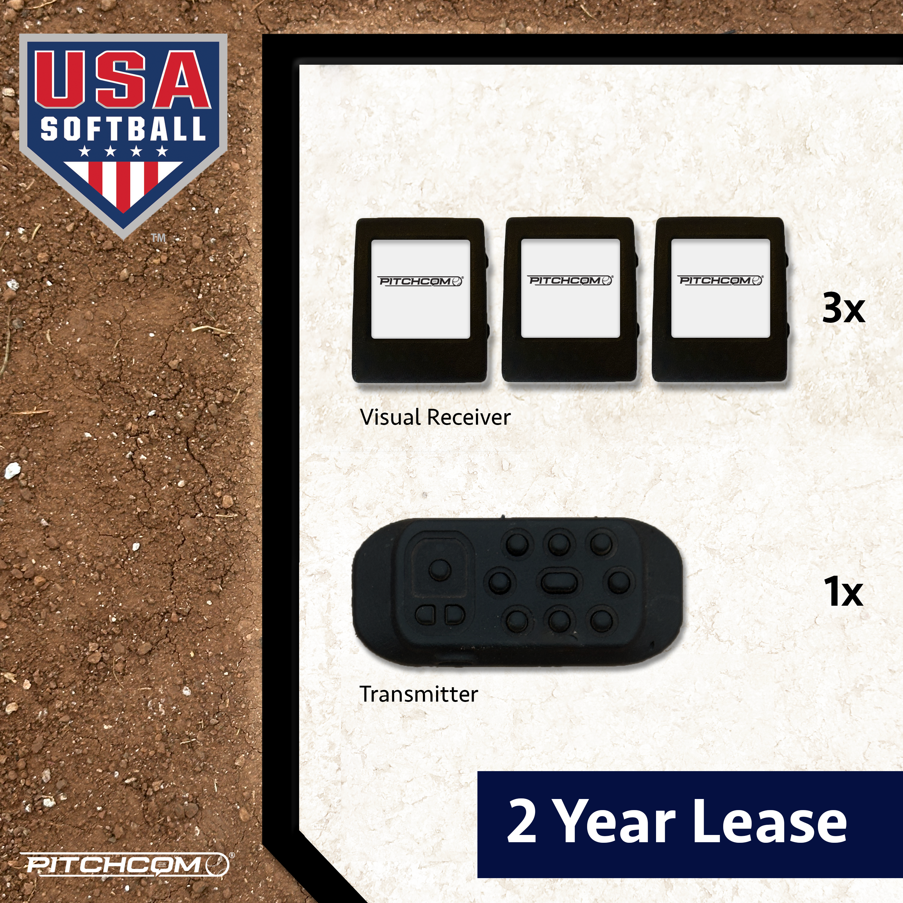 USA Softball x PitchCom® 4-Piece Visual Display System