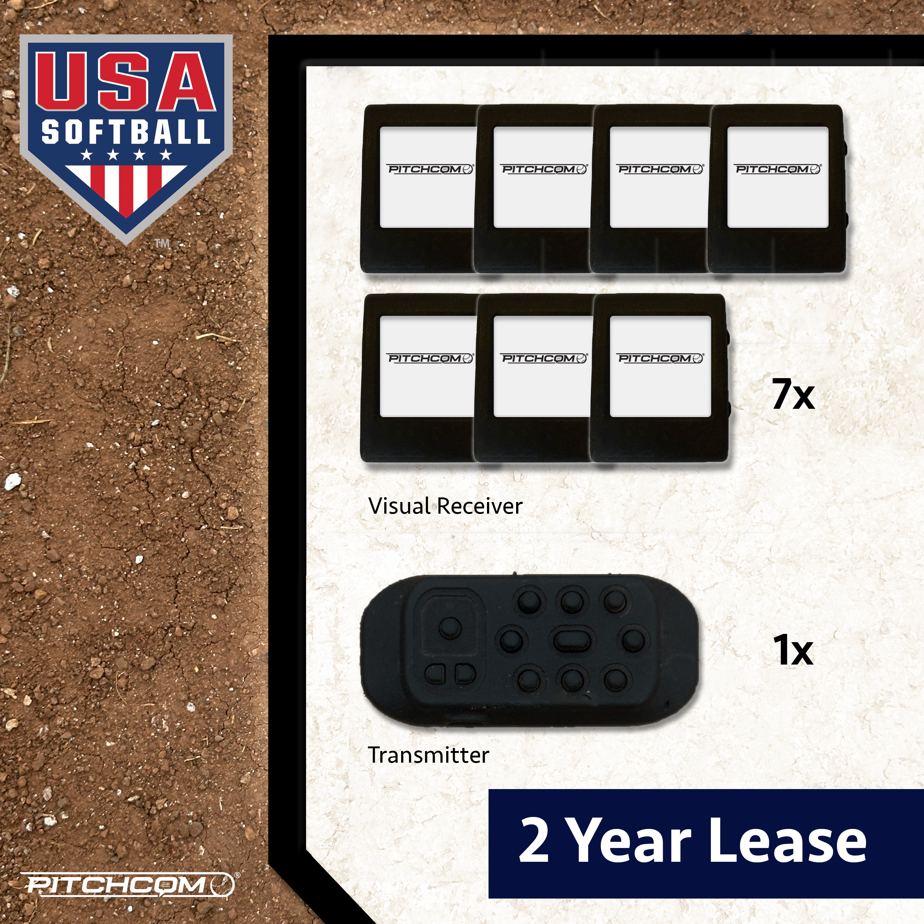 USA Softball x PitchCom® 8-Piece Visual Display System